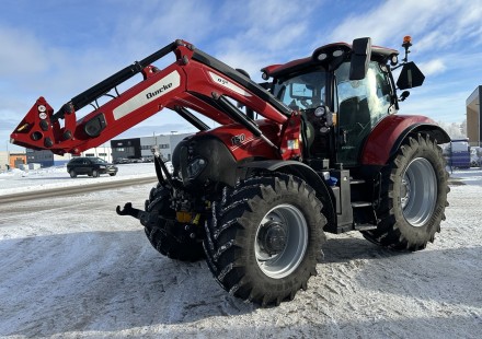 Case IH Maxxum 150 CVX + Quicke Q5M